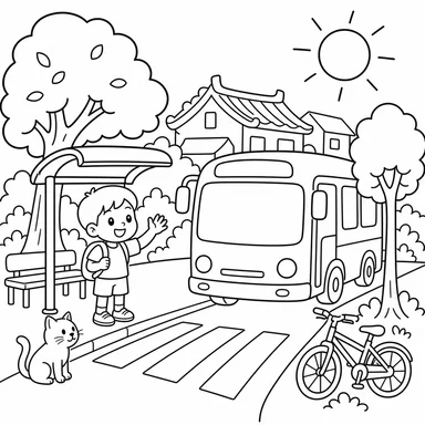 小鎮公車站